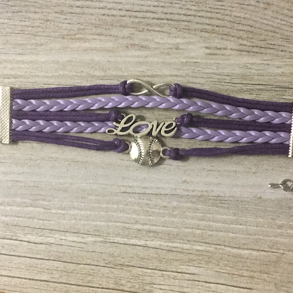Infinity Collection Softball Bracelet - Picture 2 of 3